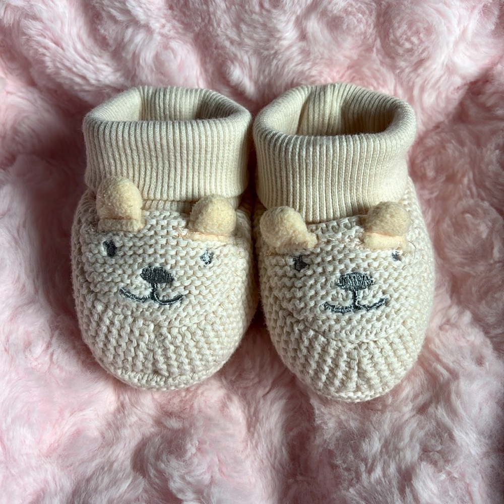 Cozy Cream Baby Booties